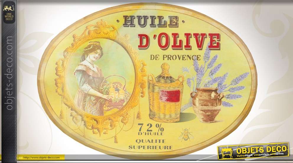 Plaque En Métal De Publicité Ancienne Huile Dolive De Provence 