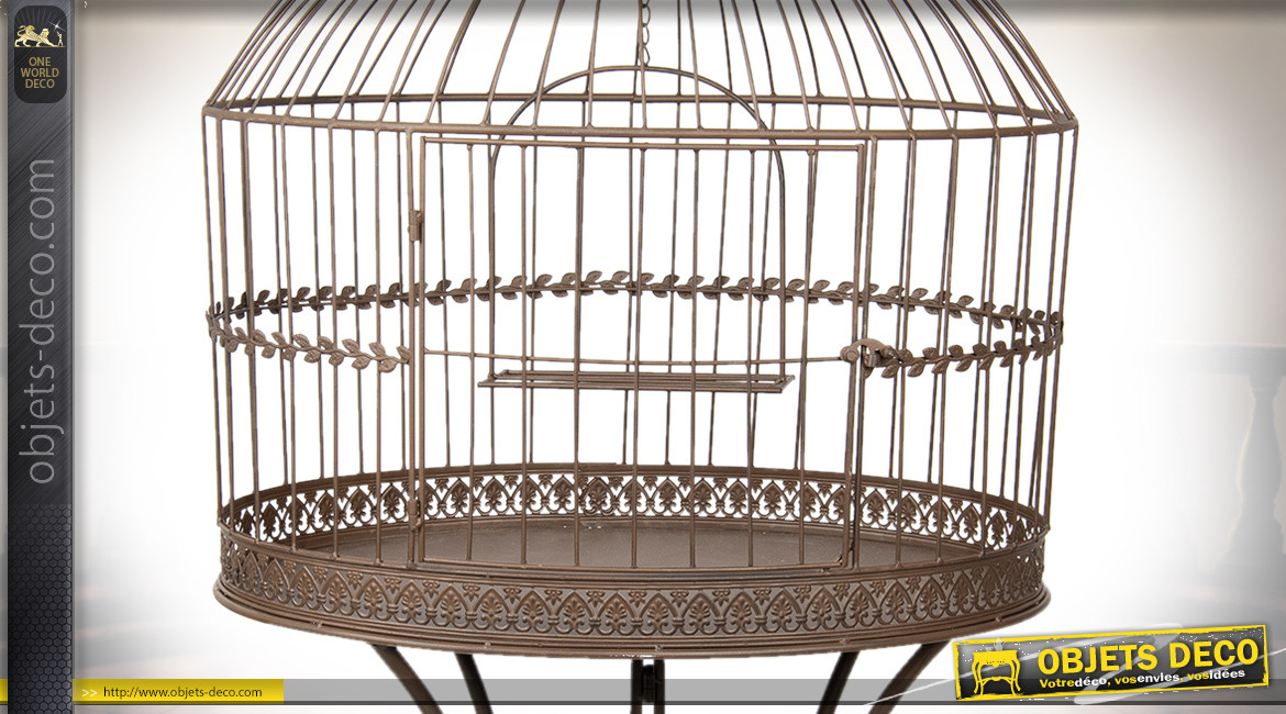 Très grande cage à oiseaux Fer forgé cage à oiseaux sur pied -  Canada