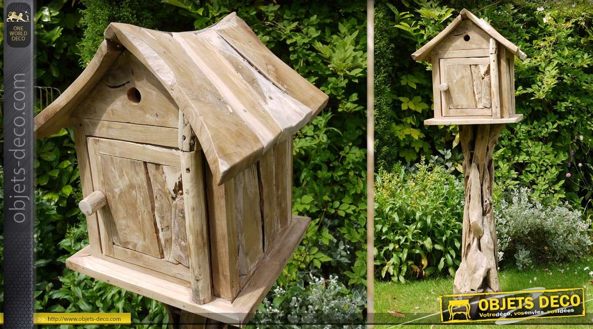 maison d'oiseau nid dox maison en bois nichoir maison d'oiseaux en bois  décor de jardin 2