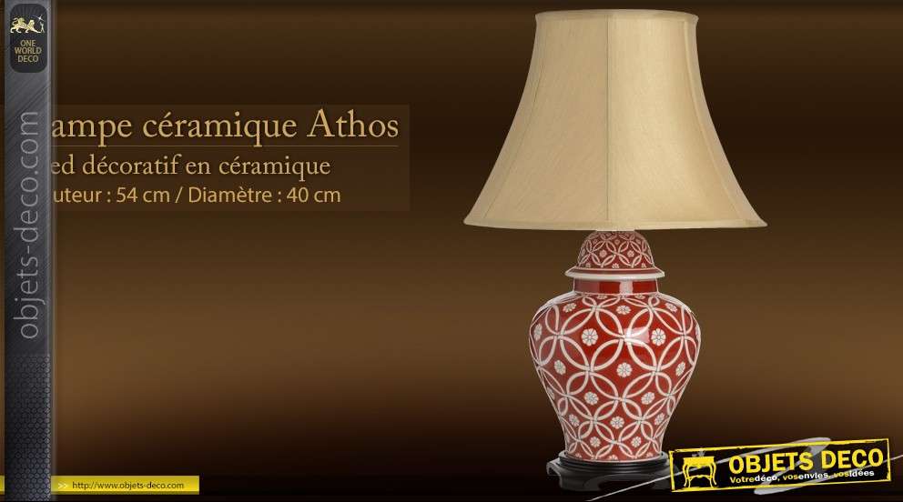 Lampe avec pied céramique Athos