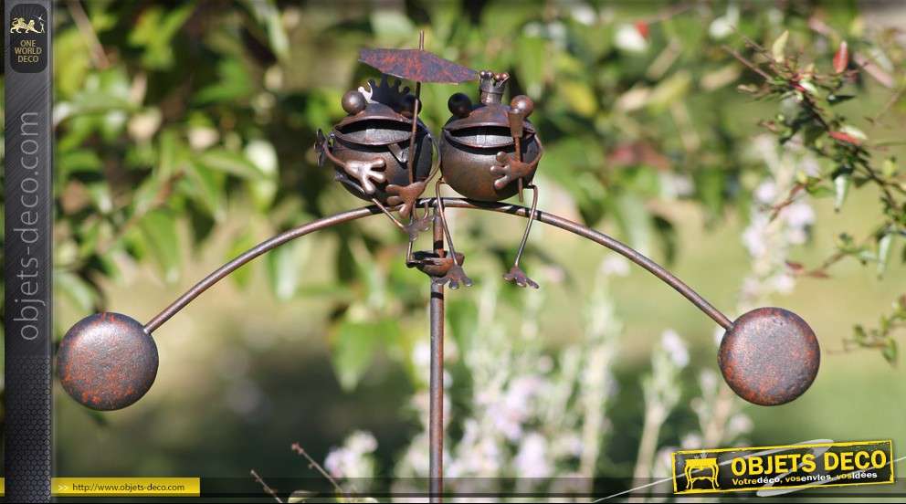 Grenouilles pendulaires en fer forgé