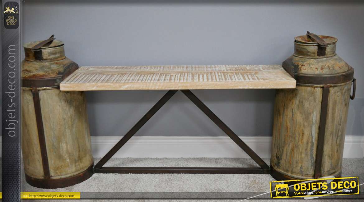 Fabricant banc entrée bois massif Made in France à Nice - LBG Metal et Bois  - LBG METAL ET BOIS