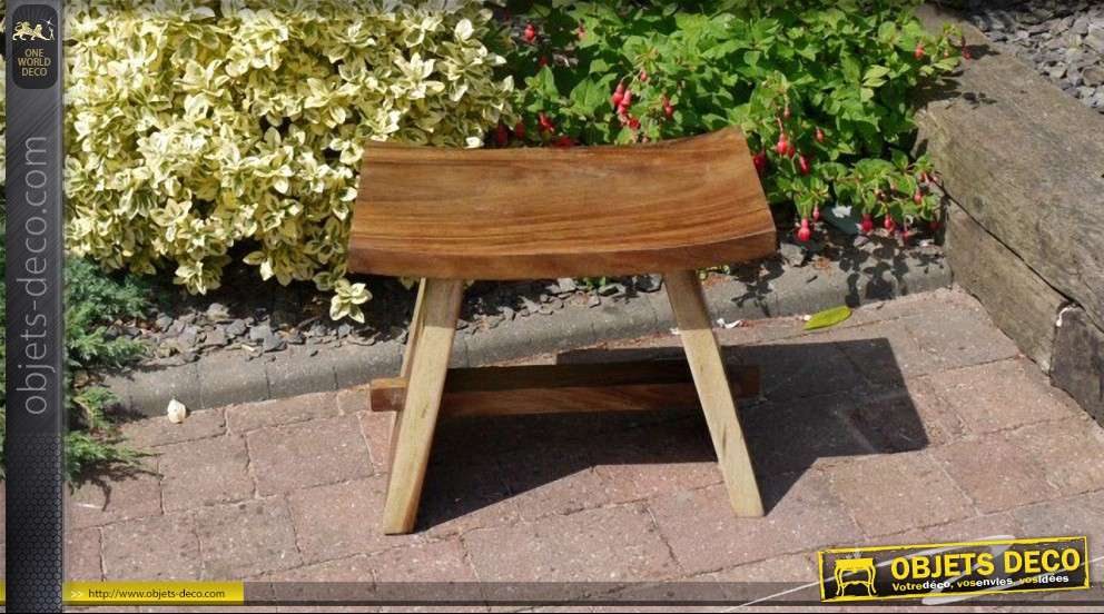 Tabouret rustique bois massif