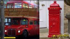 Tirelire métal rouge en forme de boîte aux lettres londonienne • La Tirelire