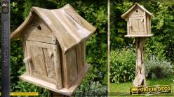 FAGINEY Maison d'oiseaux, nichoir en bois massif, maison d'oiseau